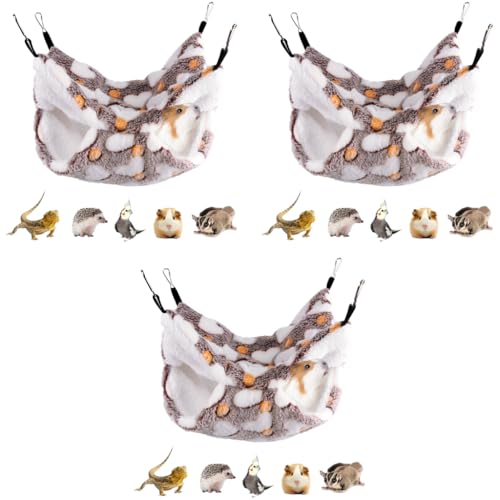 Qpets® Winter Hammock Bed for Small Animals Hibernation Plush Hanging Squirrel House Pets Sleeping Bag Guinea Pig Ferrets Hamsters Hedgehogs Chinchillas L Multicolor 3PCS Qpets® Winter Hammock Bed for Small Animals Hibernation Plush Hanging Squirrel House Pets Sleeping Bag Guinea Pig Ferrets Hamsters Hedgehogs Chinchillas L Multicolor 3PCS